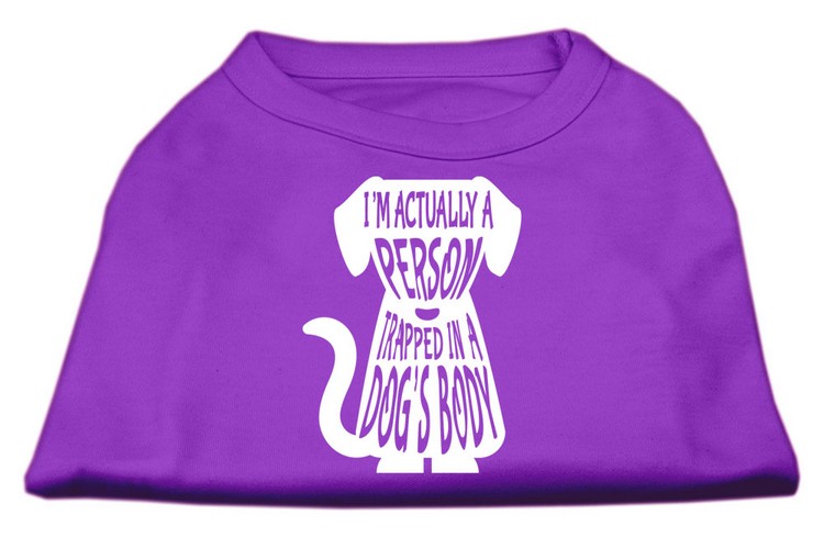 Trapped Screen Print Shirt Purple XS